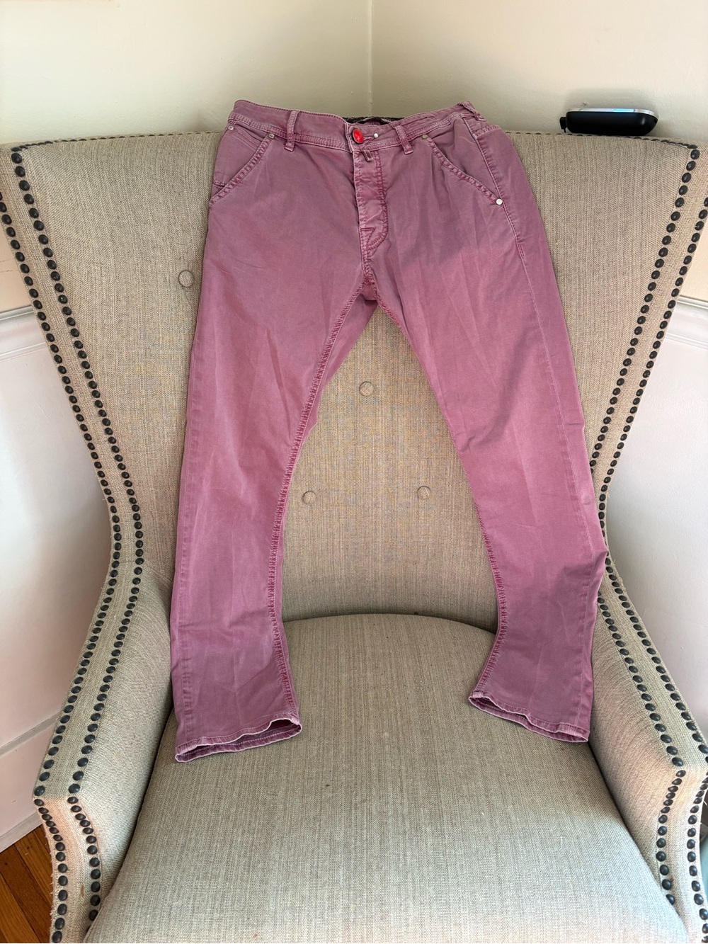 Jacob Cohen Pink Jeans J613 Men's Size 30 Made in Italy Luxury Designer Pants